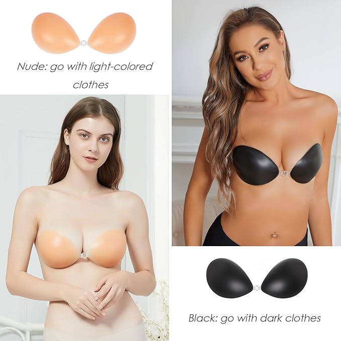 KISWON Push Up Sticky Adhesive Bra Pasties Nipple Covers