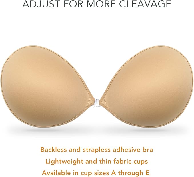 Wingslove Adhesive Bra Reusable Strapless Self Silicone Push-up